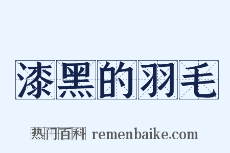 漆黑的羽毛是什么意思的图片